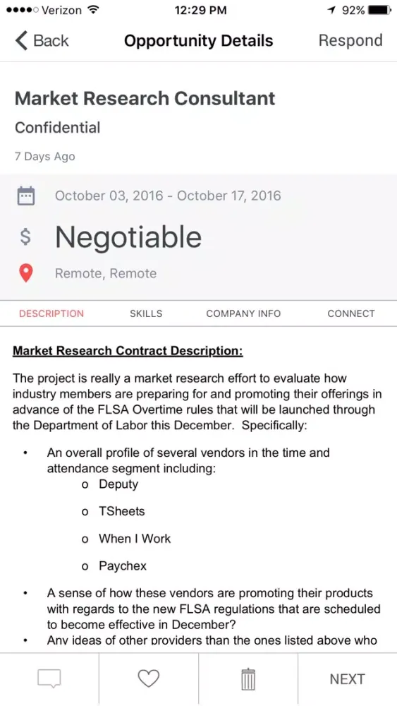 Screenshot di MBO Partners Connect