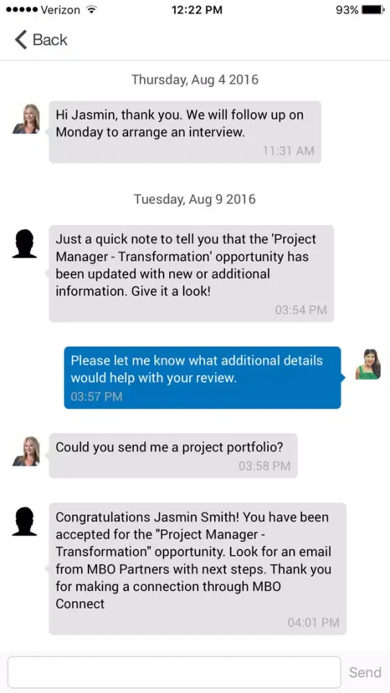 Screenshot di MBO Partners Connect