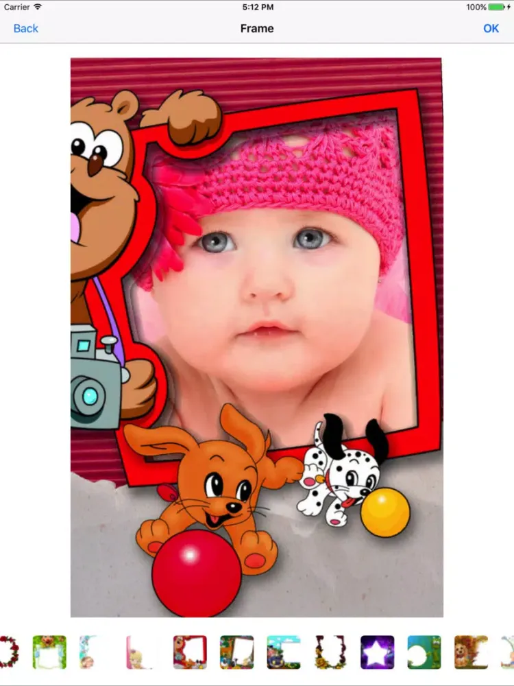 Tangkapan layar Mrs Baby Photo Editor iPad 