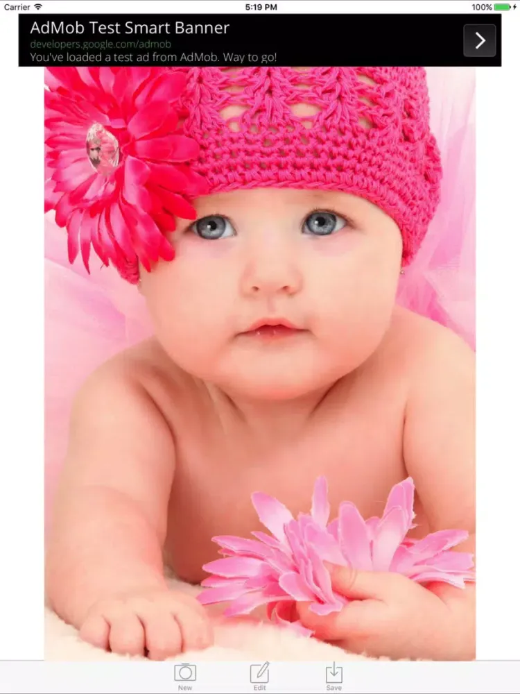 Tangkapan layar Mrs Baby Photo Editor iPad 