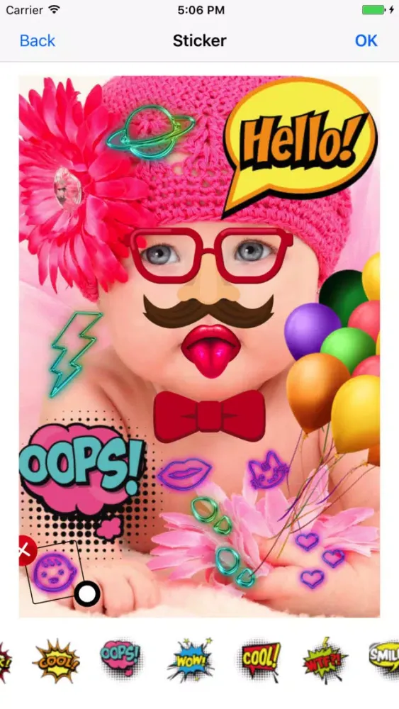 Tangkapan layar Mrs Baby Photo Editor