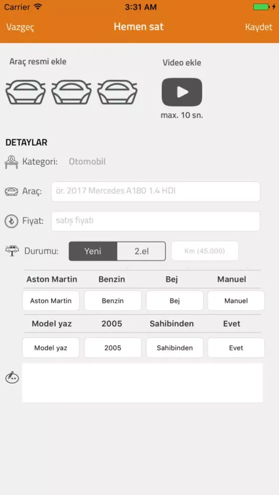 Скриншоты Oto Galeri | İkinci El Araç Alış Satış Uygulaması