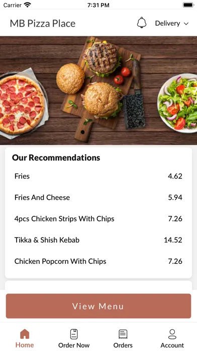 Capturas de pantalla de MB Pizza Place.