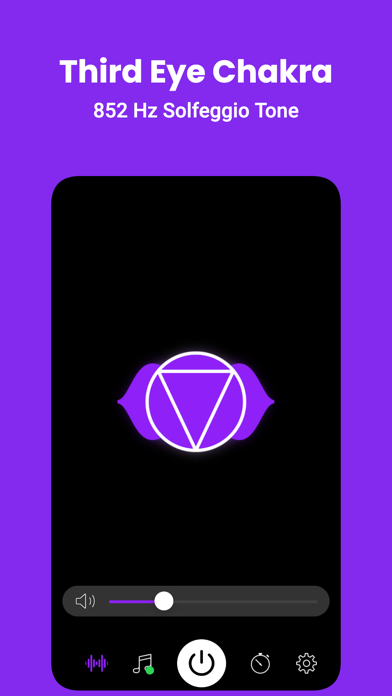 Capturas de tela do Solfeggio Third Eye Chakra 852