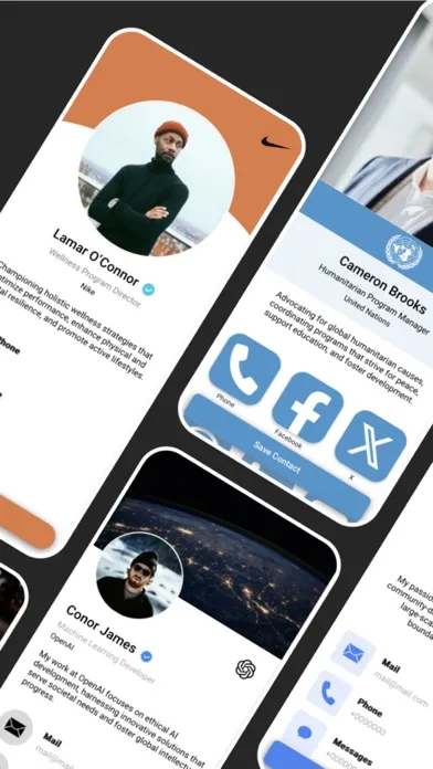 Capturas de pantalla de SwiftCard: QR Business Card