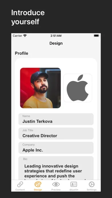 Capturas de pantalla de SwiftCard: QR Business Card