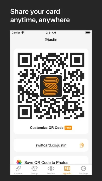 Capturas de pantalla de SwiftCard: QR Business Card