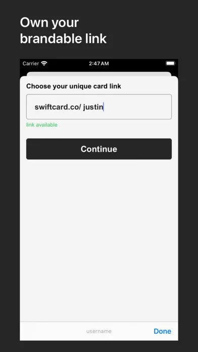 Capturas de pantalla de SwiftCard: QR Business Card