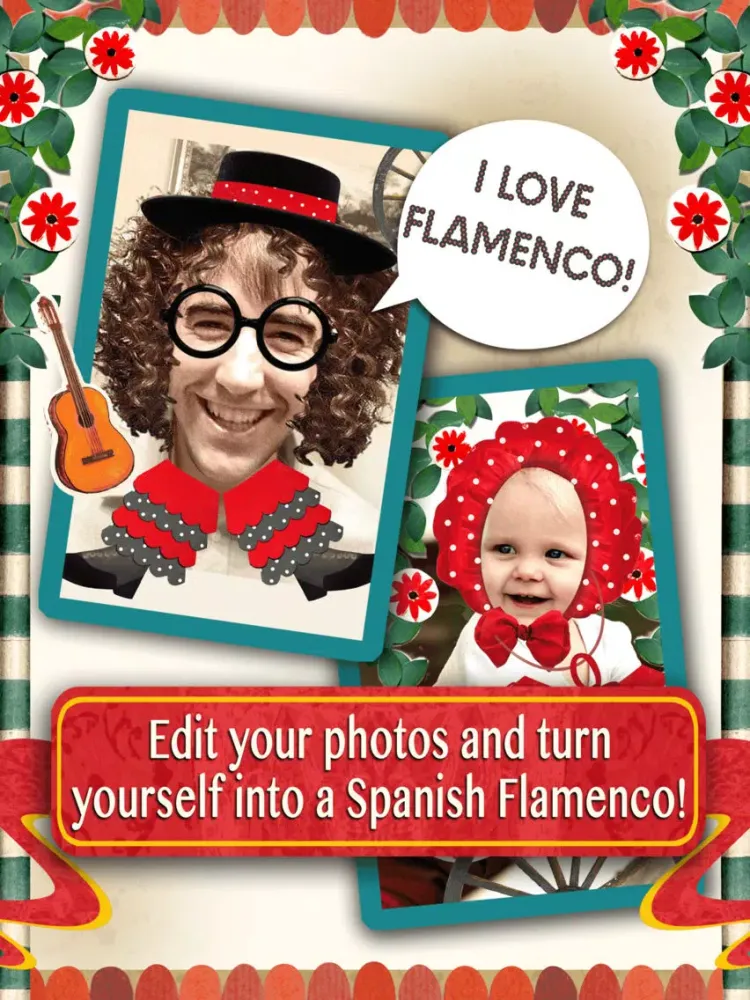 Crazy Flamenco Costume Booth - A Funny Photo Editor and Uploader iPad  سکرین شاٹس