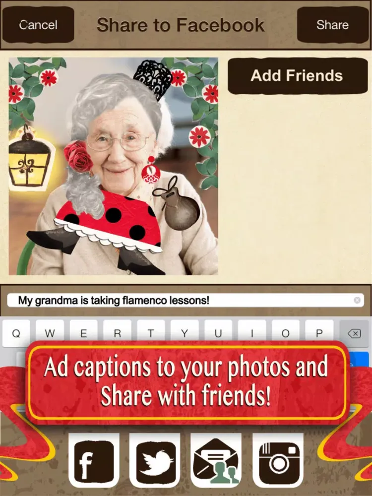 Crazy Flamenco Costume Booth - A Funny Photo Editor and Uploader iPad  سکرین شاٹس