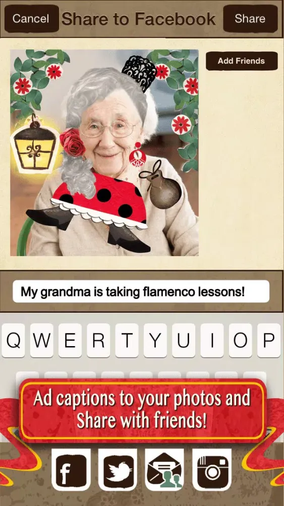 Crazy Flamenco Costume Booth - A Funny Photo Editor and Uploader سکرین شاٹس