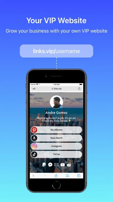 Ảnh chụp màn hình của Links VIP -  Link in bio tree