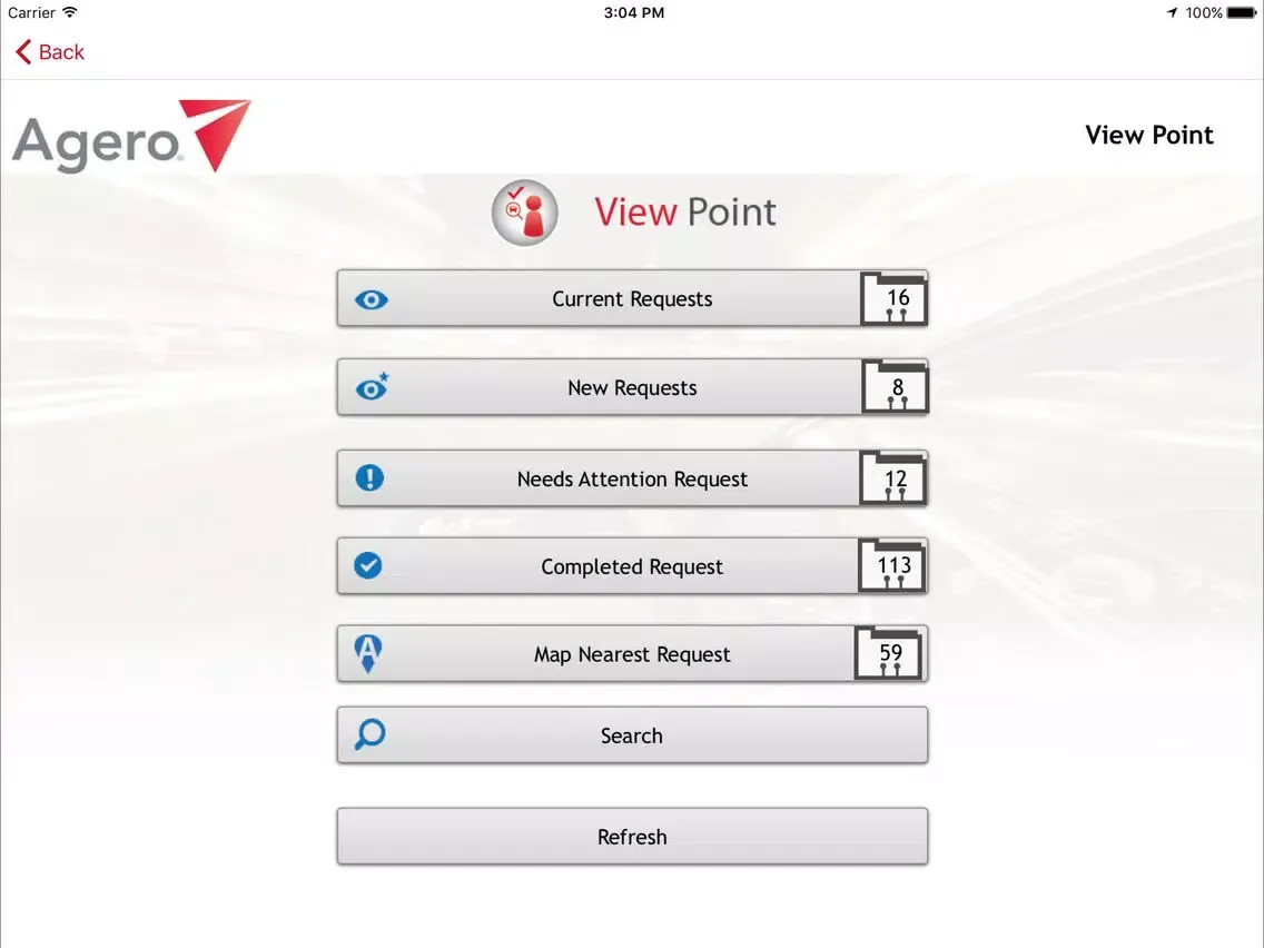 Agero Field Connect iPad  स्क्रीनशॉट