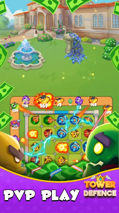 ภาพหน้าจอของ Tower Defense Real Cash Match