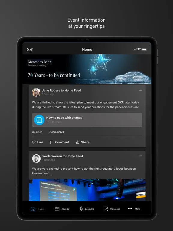 Screenshot di Mercedes-Benz Event iPad 