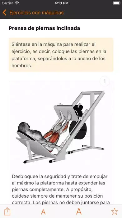 Ảnh chụp màn hình của Ejercicios en el gimnasio