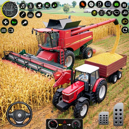 Real Farm Tractor Trailer Game