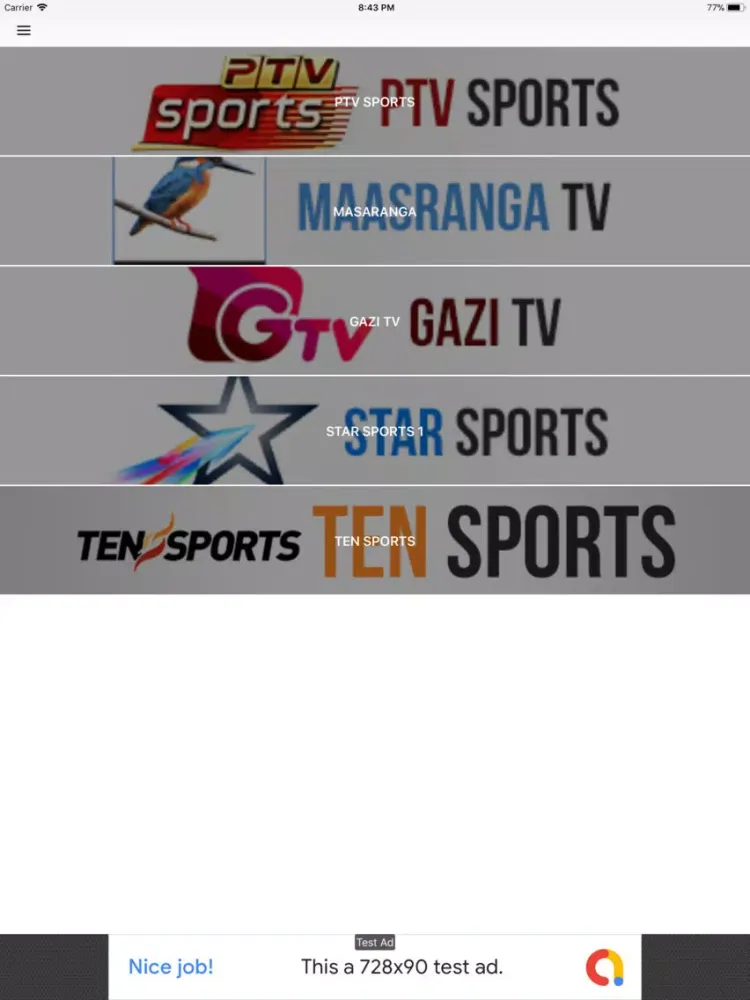 Sports-TV iPad  Ekran Görüntüleri