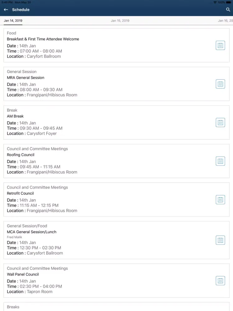 Screenshot di MCA 2022 iPad 