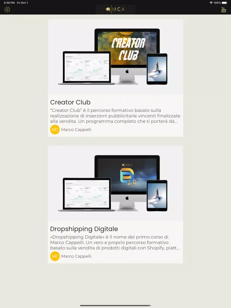 MCA - Marco Cappelli Agency iPad 应用截图