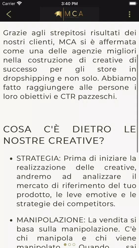 Tangkapan layar MCA - Marco Cappelli Agency