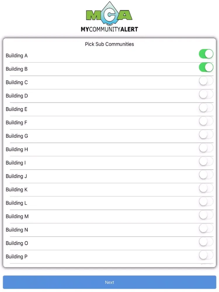 Screenshot di My Community Alert (MCAlert) iPad