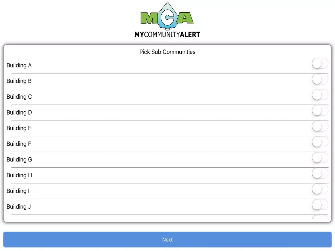 Screenshot di My Community Alert (MCAlert) iPad