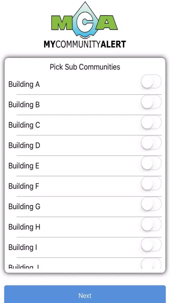 Screenshot di My Community Alert (MCAlert)