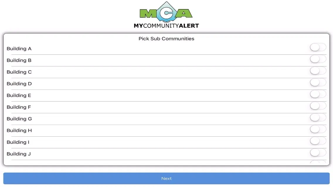 Screenshot di My Community Alert (MCAlert)