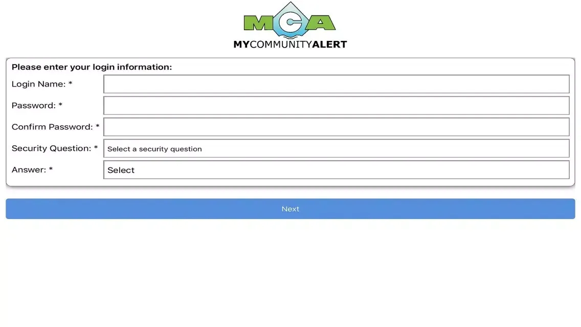 Screenshot di My Community Alert (MCAlert)