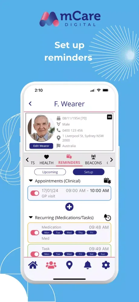 ภาพหน้าจอของ mCare Digital