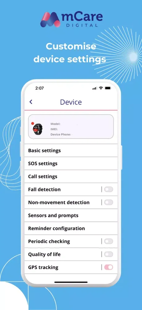 ภาพหน้าจอของ mCare Digital