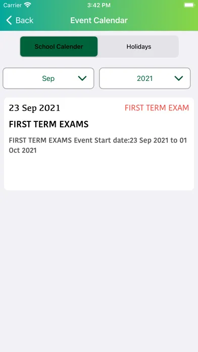 Скриншоты DPS Miyapur Parent Portal