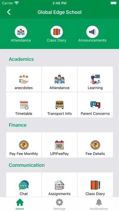 The Global Edge Parent Portal Ekran Görüntüleri