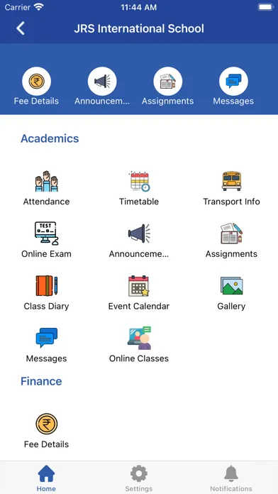 Tangkapan skrin JRS Parent Portal