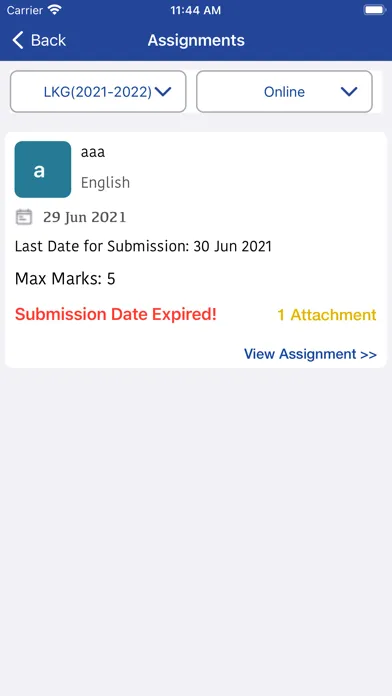 Tangkapan skrin JRS Parent Portal