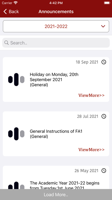VIP's Parent Portal Screenshots