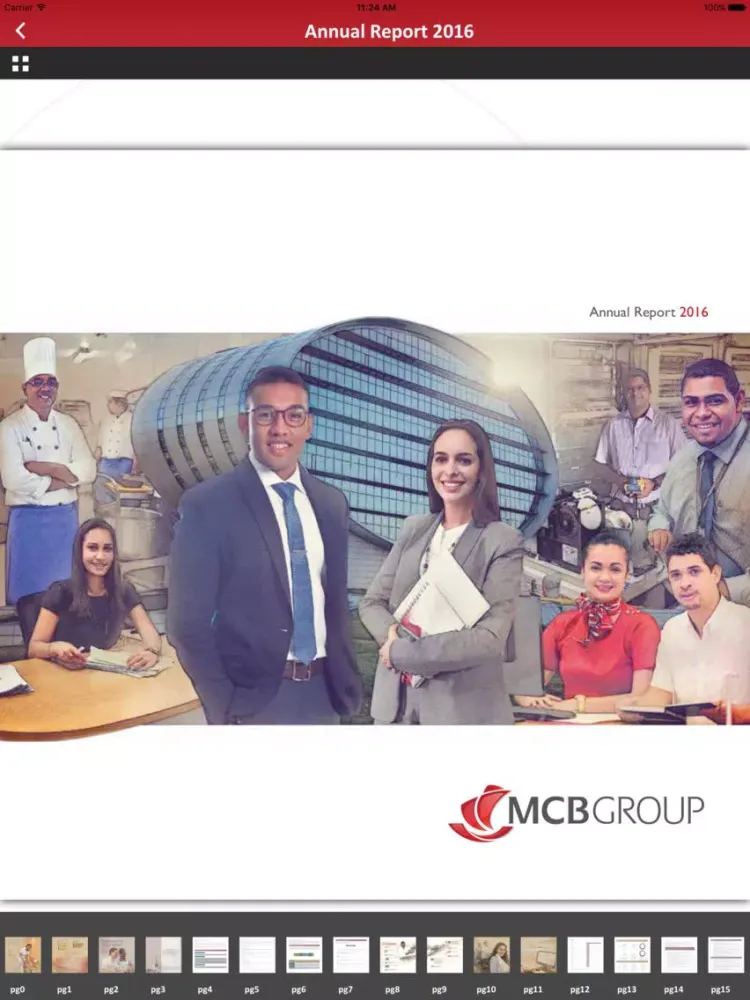 Capturas de pantalla de MCB Annual Report 2016 iPad 