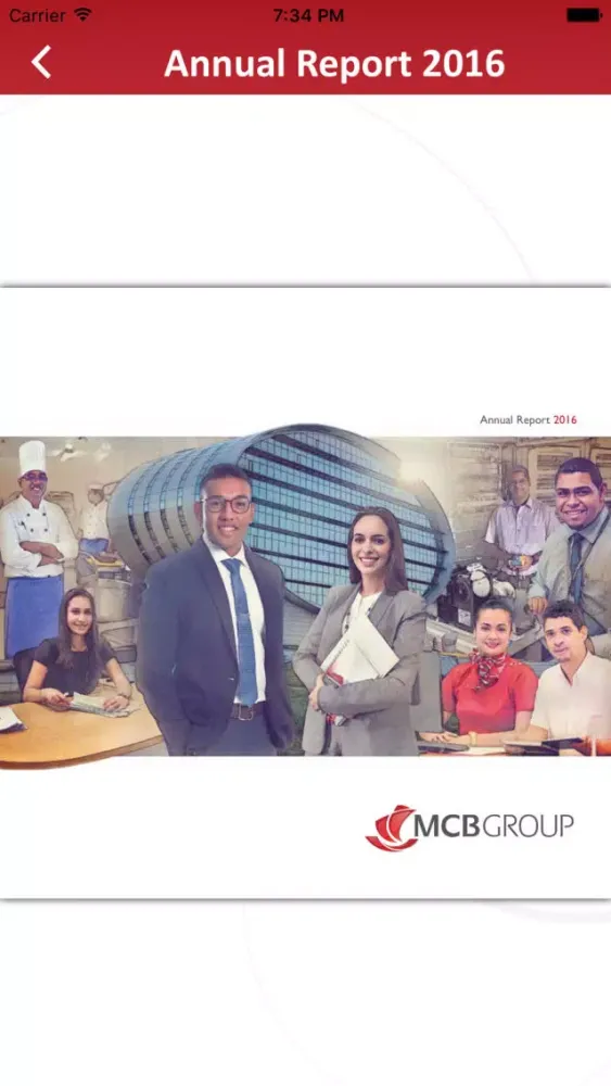 Capturas de pantalla de MCB Annual Report 2016