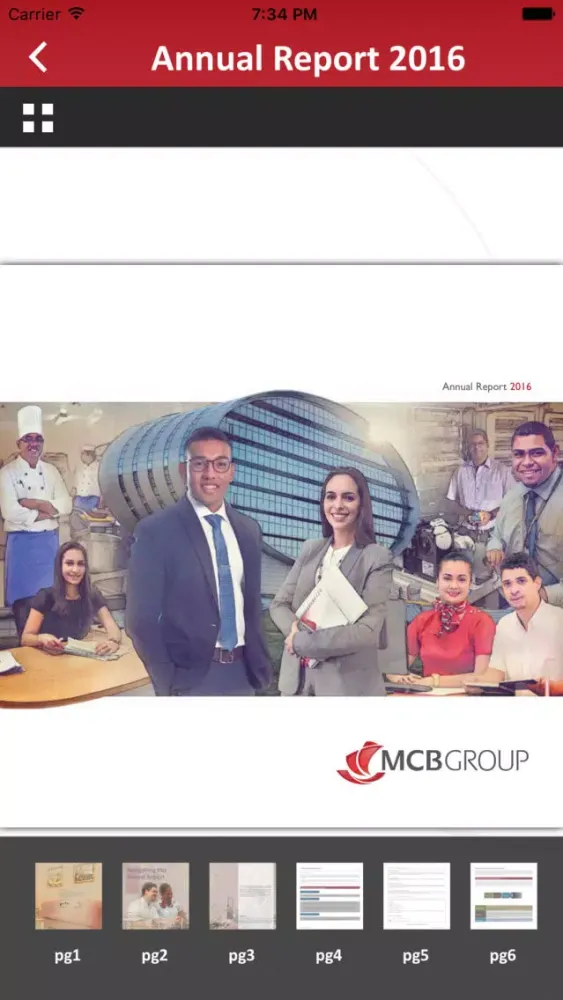 Capturas de pantalla de MCB Annual Report 2016