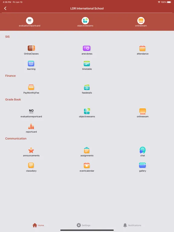 LDR International School iPad  سکرین شاٹس