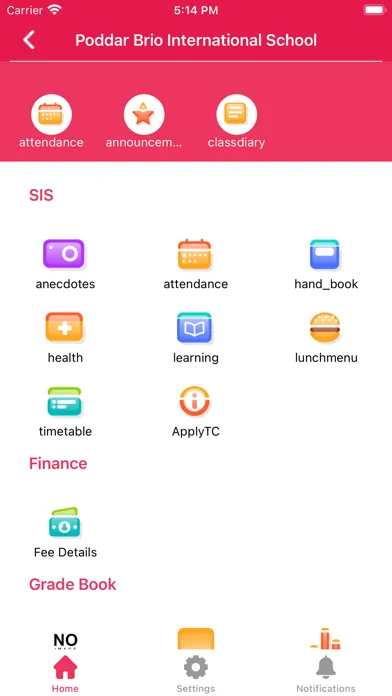 ภาพหน้าจอของ Poddar Brio parent Portal App