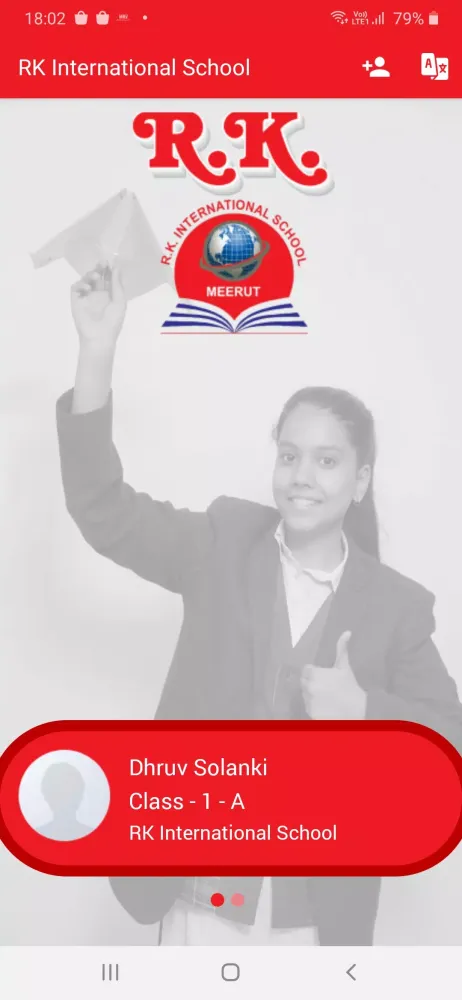 Capturas de tela do RK International School
