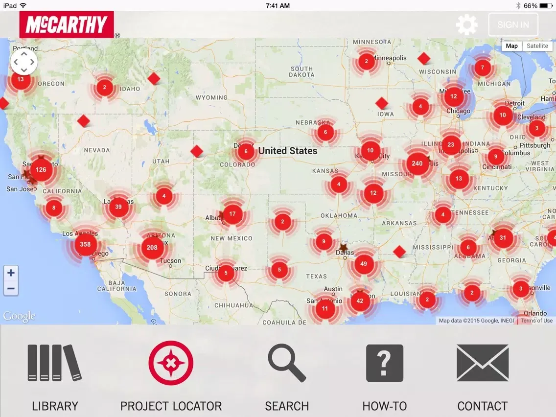 ภาพหน้าจอของ McCarthy App iPad 