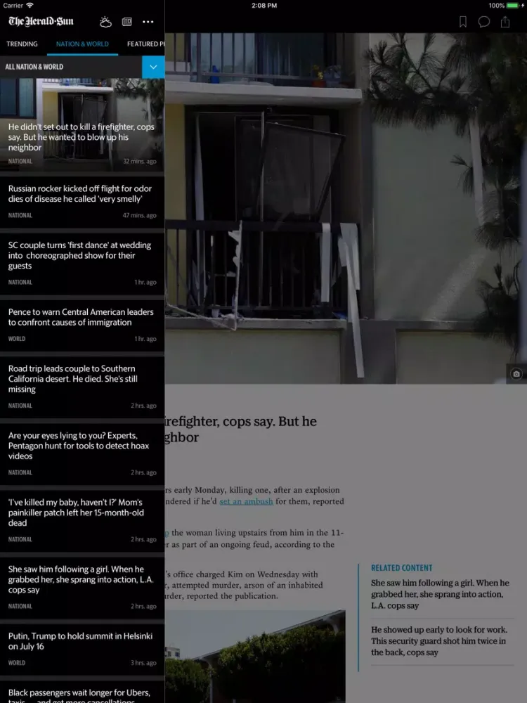 ภาพหน้าจอของ Durham Herald Sun iPad 