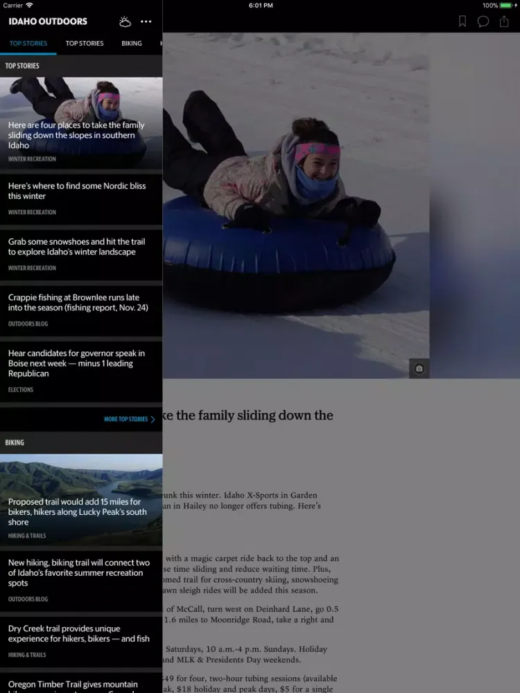 Capturas de pantalla de Idaho Outdoors iPad 