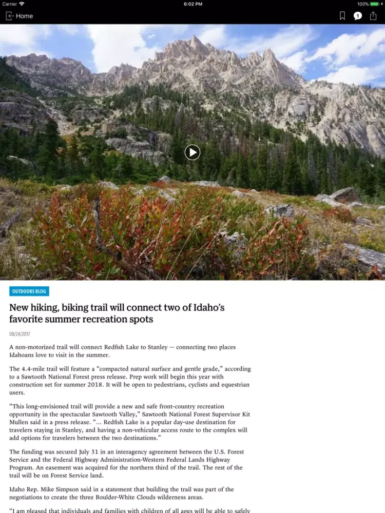 Capturas de pantalla de Idaho Outdoors iPad 