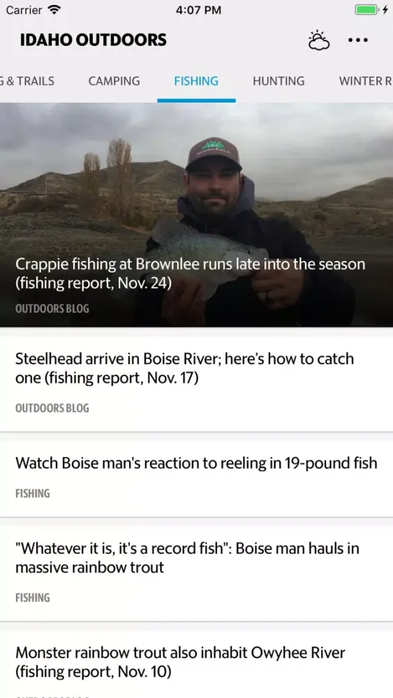 Capturas de pantalla de Idaho Outdoors