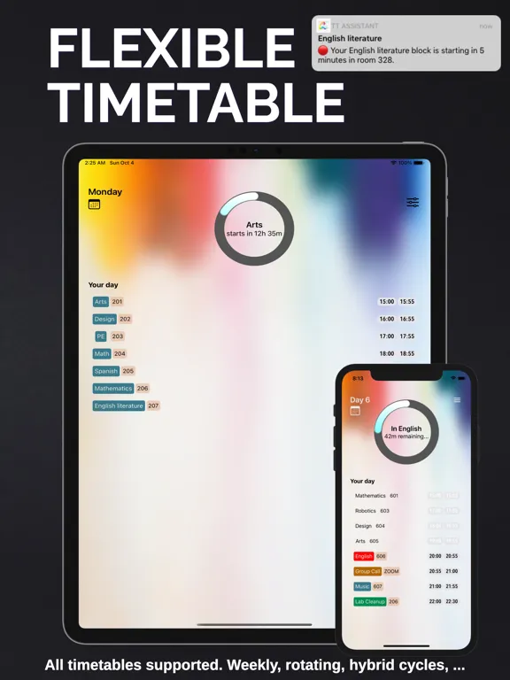 تصاویر Super School Timetable iPad 