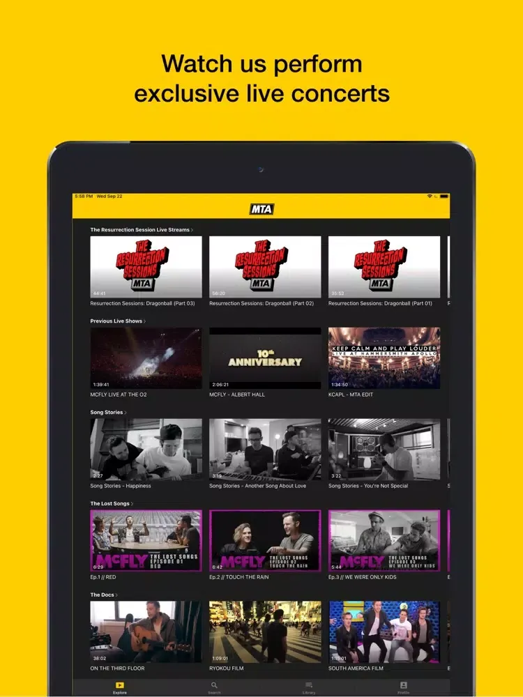 Ảnh chụp màn hình của McFly Total Access iPad 